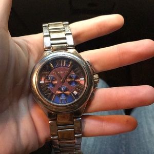 Michael kors watch - two toned with navy face
